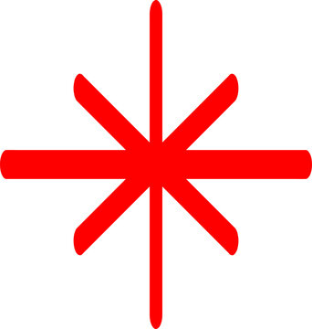 Red Asterisk Symbol PNG Transparent Background