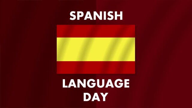 Spanish language day flag