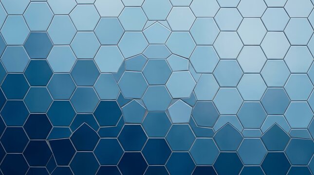 Hexagonal pattern gradient background. Modern geometric design with seamless transition.