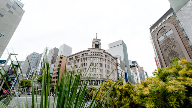 Historic Wako Building in Ginza district, Tokyo, Japan