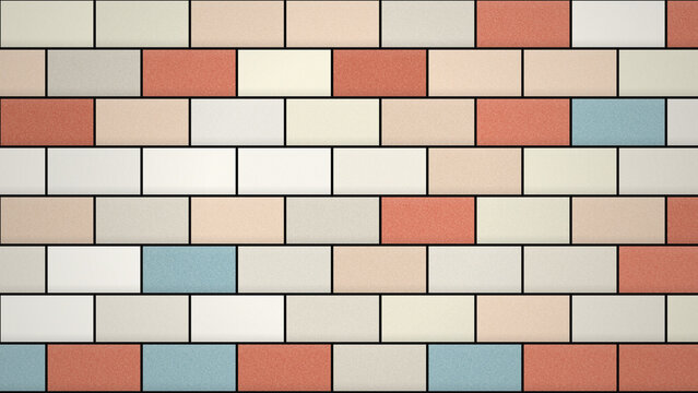 Abstract multicolored brick wall pattern texture background