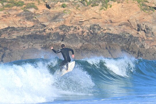 Surfing the Wild Atlantic Waves off Ferrol, Spain,
July 07, 2026