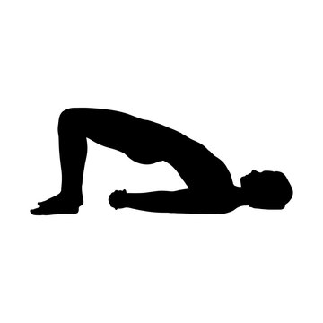 Person doing downward dog yoga pose in relaxed position