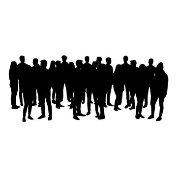 Group of business people standing together in unity