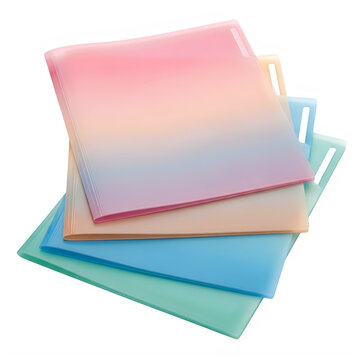 Stack of colorful plastic pads