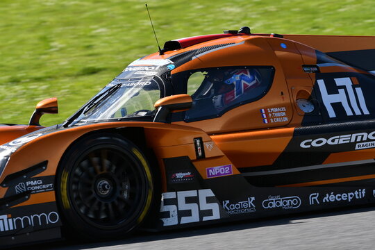 Scarperia, Italy - April 25th 2025: Nova NP02 Prototype in action during Ultimate Cup Series at Mugello Circuit in Italy.