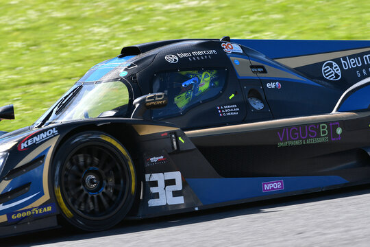 Scarperia, Italy - April 25th 2025: Nova NP02 Prototype in action during Ultimate Cup Series at Mugello Circuit in Italy.