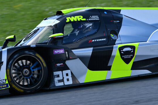 Scarperia, Italy - April 25th 2025: Nova NP02 Prototype in action during Ultimate Cup Series at Mugello Circuit in Italy.