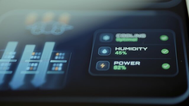 humidity 45 percent and power status dashboard