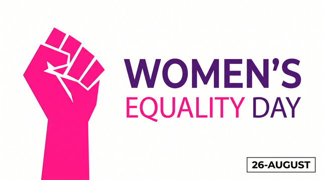 Women's equality day poster with abstract female silhouette graphic design celebrating justice and empowerment on august 26th equality movement gender equality human rights