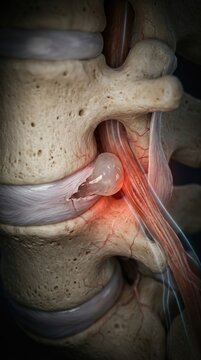 Biological structure ailment: herniated disc, nerve compression, lumbar spine, back pain, chronic ache, spinal disorder, disc disease, vertebral pathology, radicular discomfort.