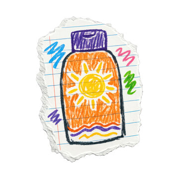 PNG Colorful crayon sunscreen illustration