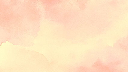 Obraz premium Abstract soft pastel peach and yellow watercolor wash background