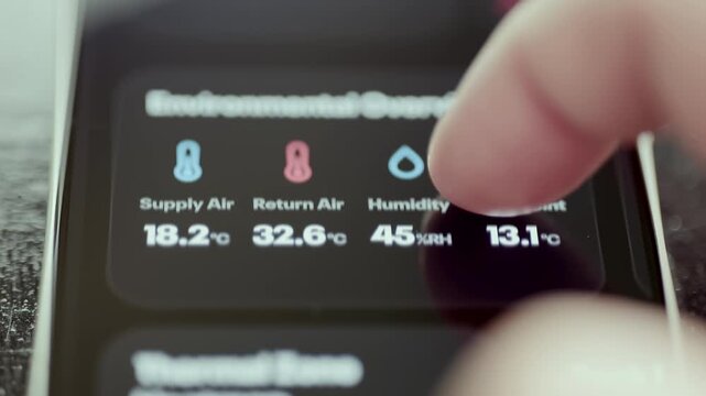 supply return humidity and dew point dashboard