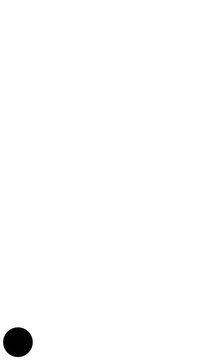 Bouncing Black Circle on White Background