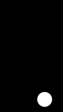 Bouncing White Circle on Black Background