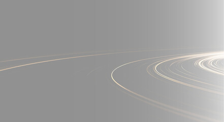 Abstract glowing bronze orbital lines on black background, futuristic space ring overlay. Minimalist dark gold curvature backdrop, elegant corporate presentation slide design PNG © Aura Canvas
