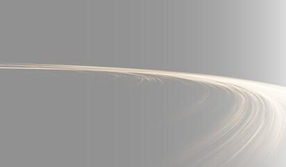 Abstract glowing gold orbital wave on black background, luxury planetary ring overlay. Premium dark golden horizon backdrop, elegant VIP presentation slide layout PNG © Aura Canvas