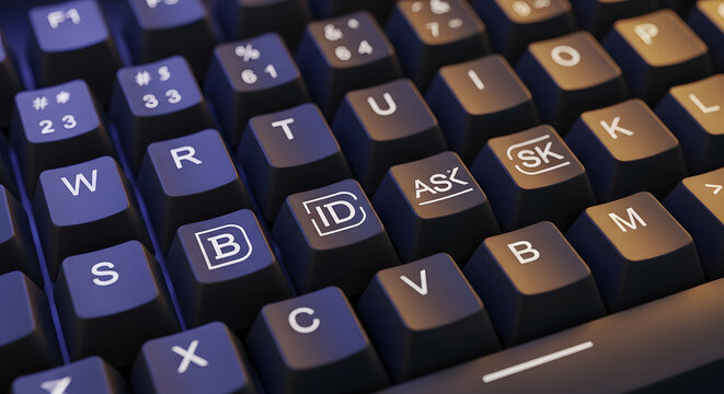 Bid and Ask Keys on Custom Mechanical Trading Keyboard