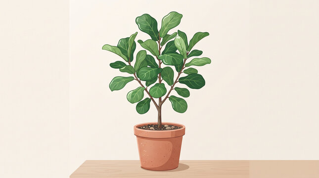 vector plant in the pot