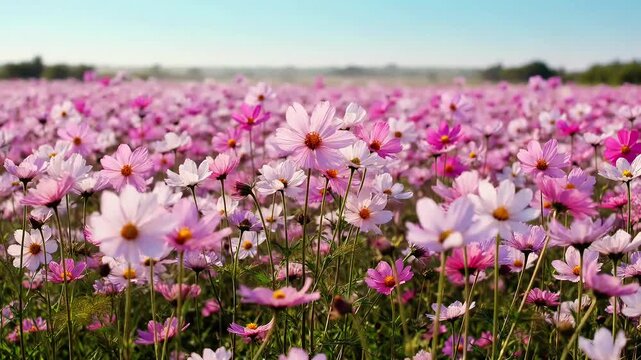 Pink cosmos flower field flowers meadow nature bloom blossom flowers meadow nature bloom blossom