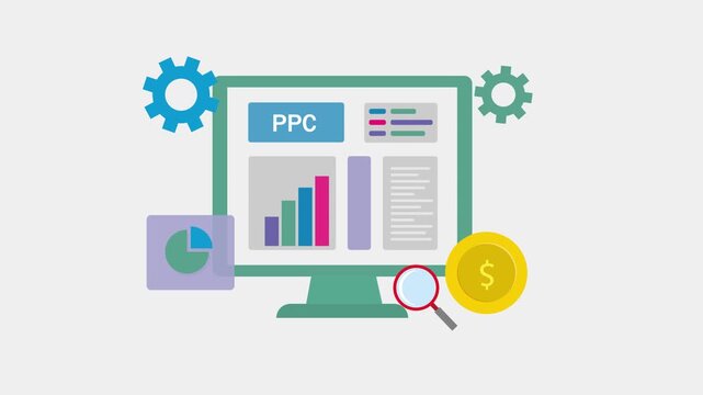 PPC Dashboard Analytics Animation for Digital Marketing Campaign