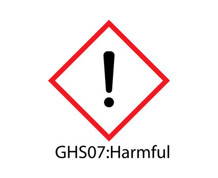 Ghs07 harmful exclamation mark hazard warning sign icon