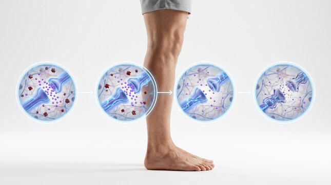 Osteoporosis Bone Density Loss Bone Degeneration Fragile Bones, Medical illustration showing progressive trabecular bone deterioration reduced bone mass and increased fracture risk