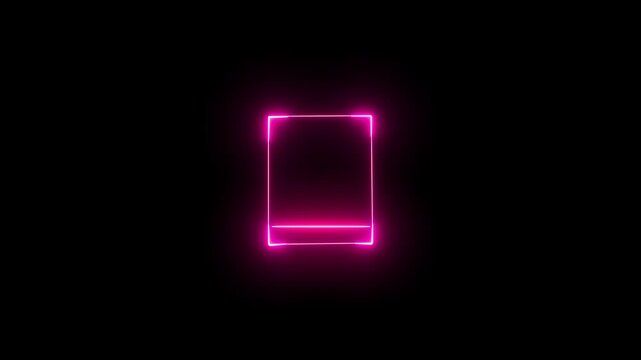 scanner icon animation isolated scanner neon shine icon animation.fingerprint biometric scanning animation. Biometric scanning animation showing neon fingerprint icon 4K video animation.