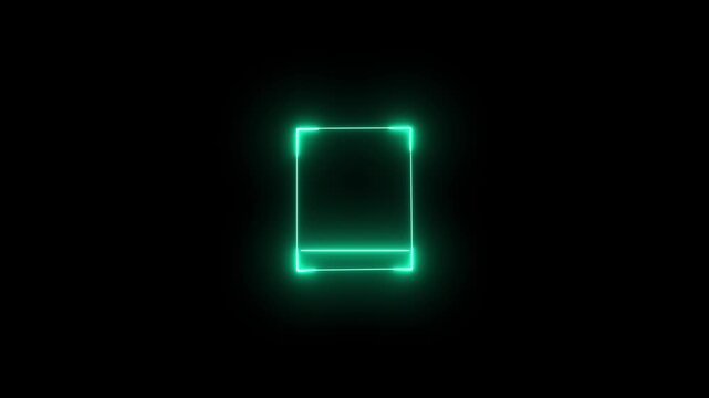 scanner icon animation isolated scanner neon shine icon animation.fingerprint biometric scanning animation. Biometric scanning animation showing neon fingerprint icon 4K video animation.