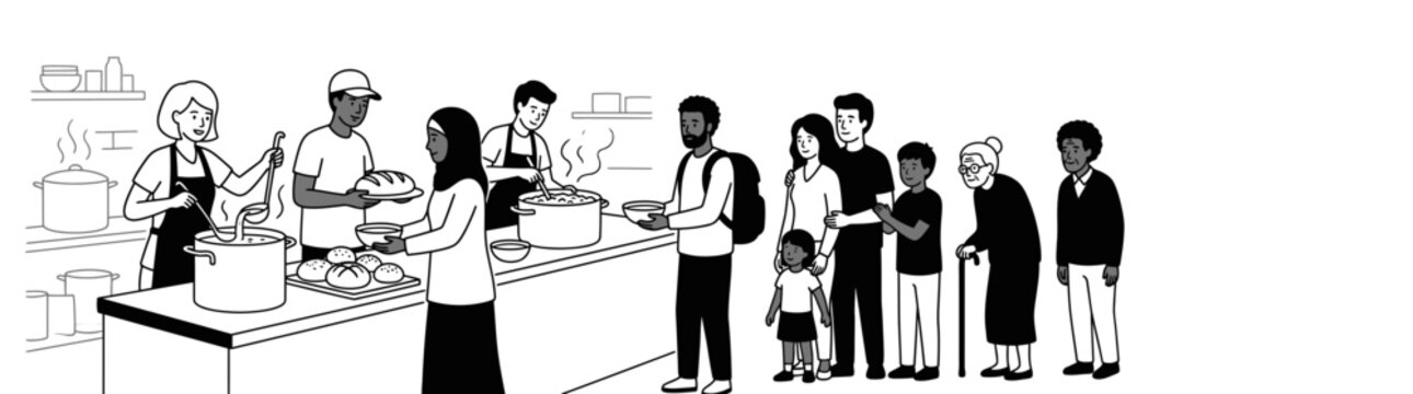 International Day for the Eradication of Poverty October 17th Food Charity Volunteers Serving People