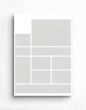 Photo collage layout template isolated on white background