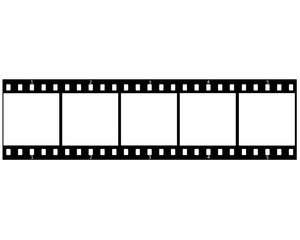 Fototapeta premium Vintage 35mm Film Strip Frame Template Isolated on White Background