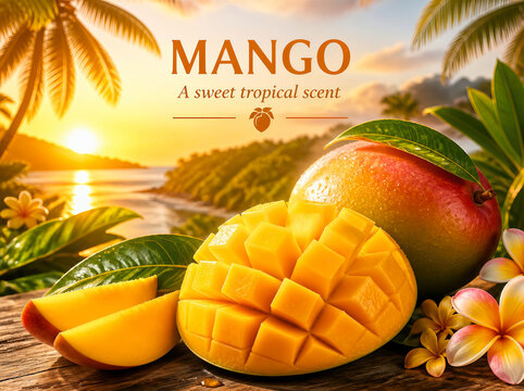 Fresh Ripe Mango with Sweet Tropical Fruit Scent