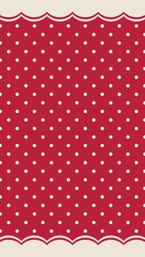 Red polka dot pattern wallpaper for mobile