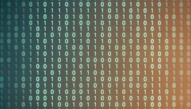 Digital Binary Code Matrix Background
