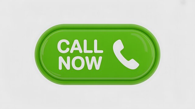Green call now button icon with phone sign