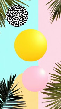 Vibrant Summer Aesthetic with Colorful Circles 