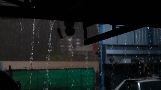 raining night ,heavy rain fall ,raining storm season