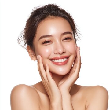 Radiant woman with glowing skin