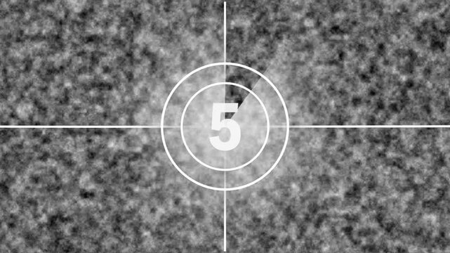 Countdown movie from 10 to 0 countdown Counting from 10 seconds. digital timer,count down to 10- grunge, vintage movie background.