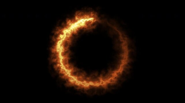 A circle of saber light on a black background, a looping spectrum animation, glowing neon lights.