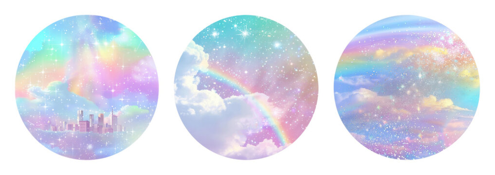 PNG Dreamy pastel cosmic landscapes on transparent background