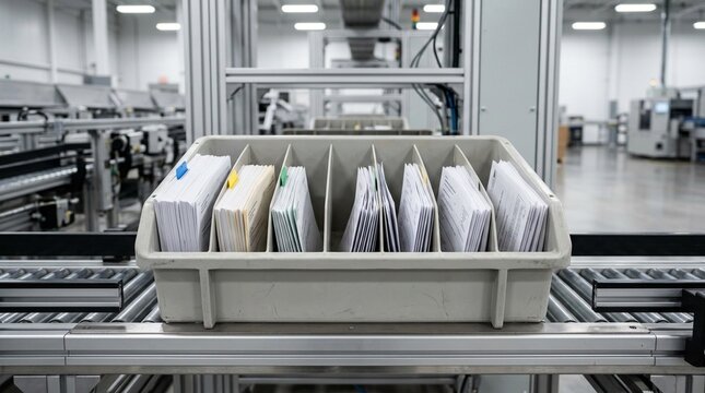 Automated document sorter tray holding freshly sorted classification units