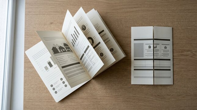Long-term liquidation brochure fanned beside a folded clearance summary