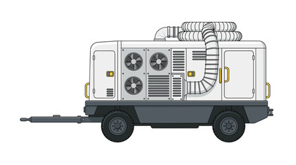Obraz premium Industrial portable generator on a trailer