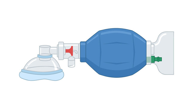 Medical manual resuscitator bag valve mask for emergency ventilation