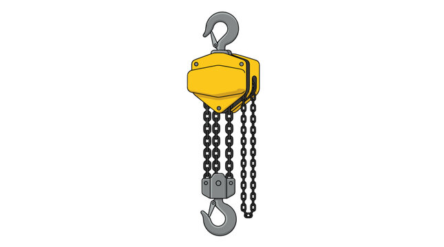 Industrial chain hoist block illustration