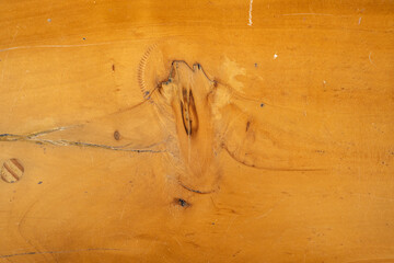 Textura de madera natural con nudo central y vetas orgánicas, fondo rústico de tablón envejecido © Manuela