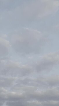 distant airplane, aircraft light, blue evening sky, soft gray clouds, plane in distance, cloudy twilight, aviation footage, fading daylight, open sky, calm weather, tiny light in sky, approaching 